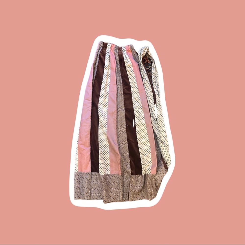 vintage patchwork maxi skirt